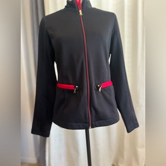 EP Pro Black Jacket with Red Trim lined with soft fleece. - Picture 3 of 12
